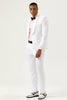 Load image into Gallery viewer, White Jacquard Shawl Lapel 2 Piece Men&#39;s Formal Suits