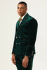 Load image into Gallery viewer, Dark Green Velvet 2 Piece Men&#39;s Formal Suits