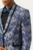 Load image into Gallery viewer, Blue Jacquard Shawl Lapel Men&#39;s Formal Jacket