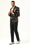 Sparkly Black and Golden Sequins Men's Formal Blazer