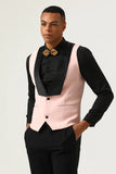 Pink Shaw Lapel 3 Piece Men's Formal Suits