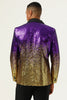 Load image into Gallery viewer, Sparkly Purple and Golden Sequins Men&#39;s Formal Blazer