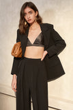 Black Asymmetrical Oversized Formal Blazer For Women