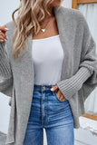 Black Knitted Long Sleeves Women Sweater Cardigan