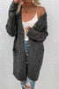 Load image into Gallery viewer, Black Knitted Long Sweater Cardigan