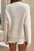 Load image into Gallery viewer, White Button Knitted Pullover Sweater