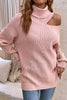 Load image into Gallery viewer, Blush Cold Shoulder Pullover Sweater