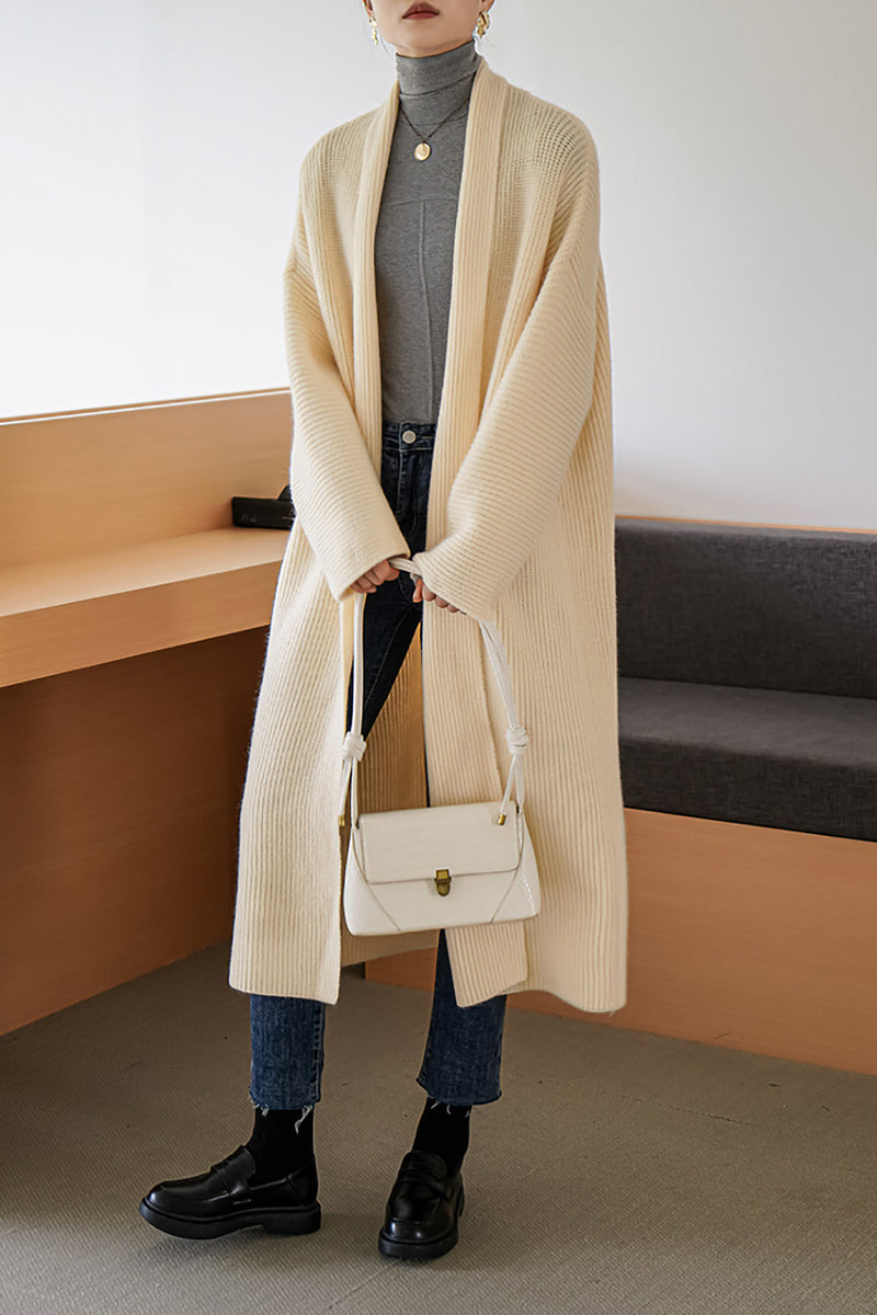 Load image into Gallery viewer, Apricot Oversize Long Sweater Cardigan