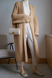 Apricot Oversize Long Sweater Cardigan