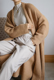 Apricot Oversize Long Sweater Cardigan