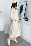 Blue Long Knitted Oversized Women Sweater Cardigan with Belt