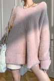 Pink Seahorse Hair Pullover Sweater