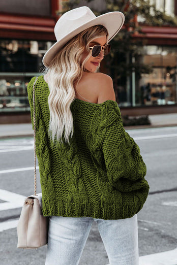 Black Knitted Pullover Long Sleeves Women Sweater