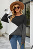 Load image into Gallery viewer, Apricot Patchwork Knitted Pullover Sweater