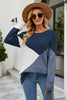 Load image into Gallery viewer, Apricot Patchwork Knitted Pullover Sweater