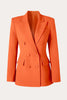 Load image into Gallery viewer, Pink Double Breasted Peak Lapel Women Business Formal Blazer