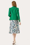 Green Double Breasted Peak Lapel Women Formal Blazer