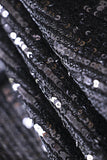 Sparkly Black Sequins Double Breasted Women Formal Blazer