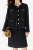 Load image into Gallery viewer, Black Tweed Open Front Cropped Women Jacket