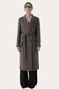 Load image into Gallery viewer, Dark Grey Double Breasted Peak Lapel Long Slim Fit Wool Coat