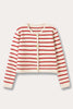 Load image into Gallery viewer, Black and White Striped Knitted Women Coat