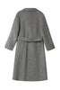 Load image into Gallery viewer, Grey Double Breasted Long Wool Blend Coat with Belt