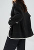 Load image into Gallery viewer, Black Faux Fur Open Front Oversized Women Coat