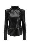 Notched Lapel Apricot Detachable Zipper Short Jacket