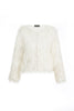 Load image into Gallery viewer, White Faux Fur Cropped Women Coat