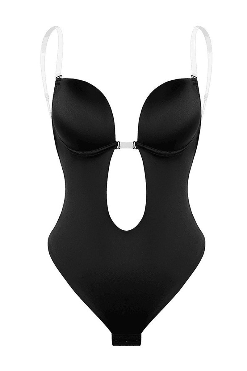 Load image into Gallery viewer, Black Cut-Out Push-Up Tummy Control Shapewear