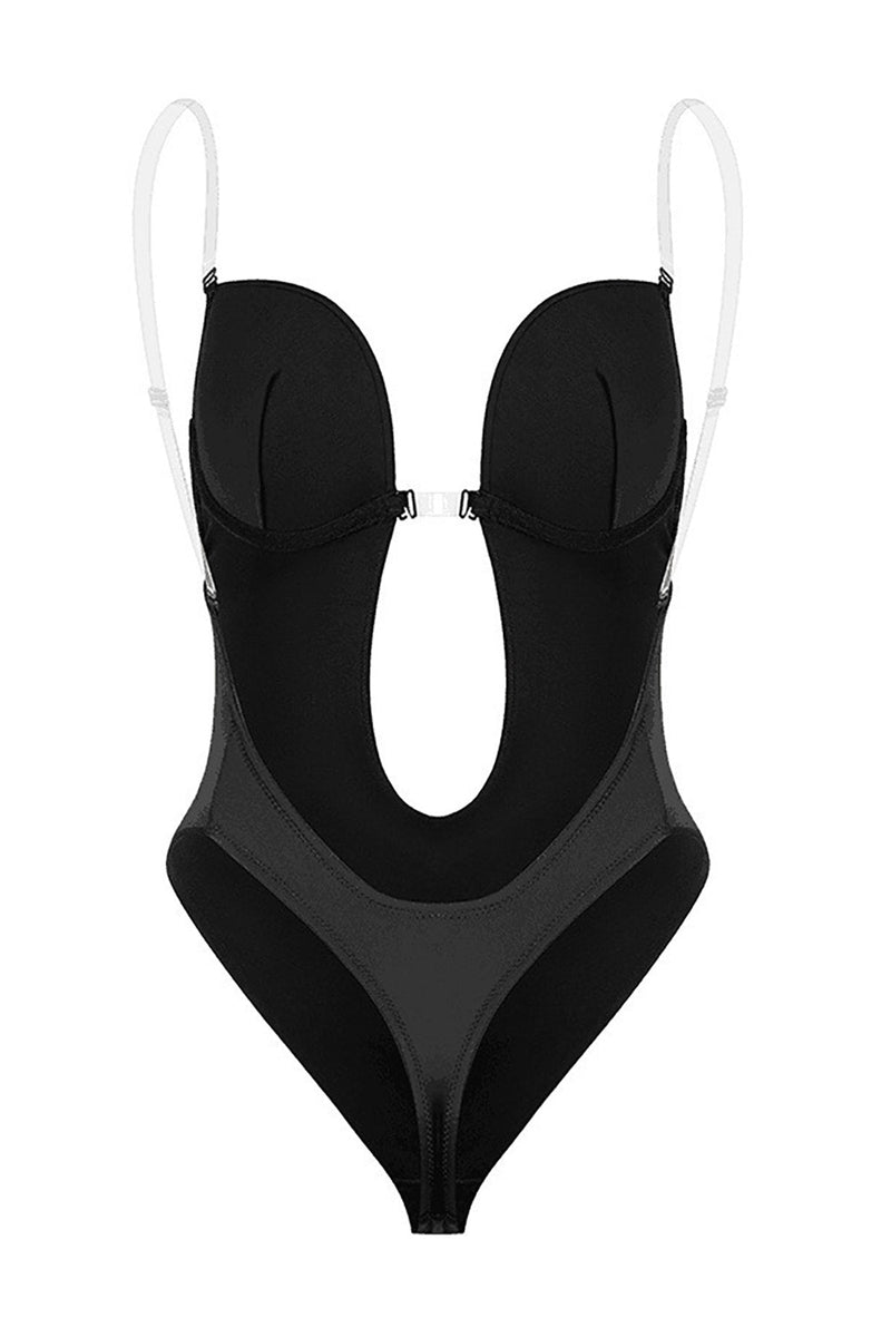 Load image into Gallery viewer, Black Cut-Out Push-Up Tummy Control Shapewear
