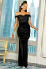 Load image into Gallery viewer, Royal Blue Off the Shoulder Sequin Sheath Long Formal Dress