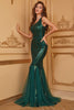 Load image into Gallery viewer, Mermaid Dark Green One Shoulder Long Formal Dress