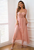 Load image into Gallery viewer, Pink A Line Corset Spaghetti Straps Formal Dress