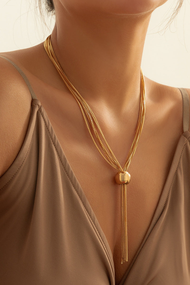 Load image into Gallery viewer, Multi-Layered Chain Ball Necklace