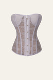 Black Steel Bone Lace Flower Corset Shapewear