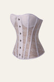 Black Steel Bone Lace Flower Corset Shapewear