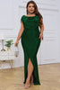 Load image into Gallery viewer, Green Cowl Neck Bodycon Sleeveless Long Evening Dress with Slit