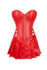 Load image into Gallery viewer, Black PU Lace-Up Front Sweetheart Corset Shapewear