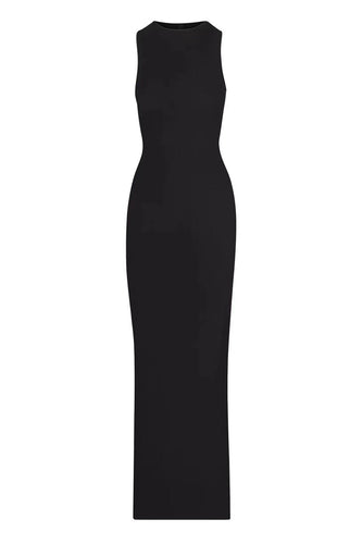 Black Sleeveless Slim Hip-Hugging Suspender Dress Shapewear