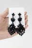 Load image into Gallery viewer, Stylish Black Geometric Drop Style Earrings for Party