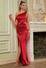 Load image into Gallery viewer, One Shoulder Red Formal Dress with Ruffles