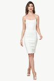 Strapless White Corset Party Dress