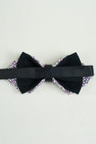 Black Rhinestones Adjustable Party Bow Ties