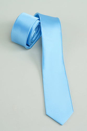 Blue Solid Formal Tie For Men