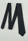 Black Solid Satin Party Tie