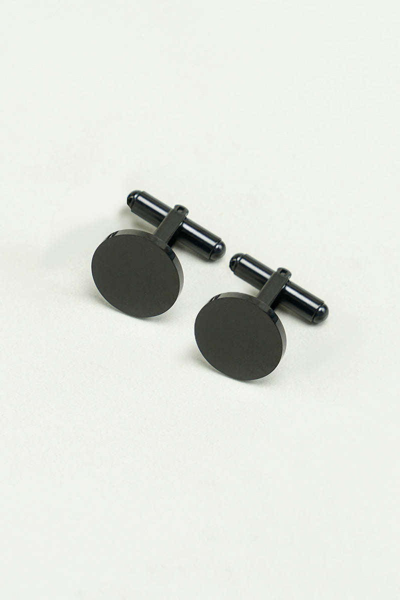 Load image into Gallery viewer, Black Simple Tuxedo Shirts Cufflinks