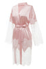Load image into Gallery viewer, Pink Bridesmaid Robe With Lace