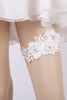 Load image into Gallery viewer, White Lace Flowers Beaded Wedding Garter