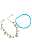 Blue Boho Style Anklet